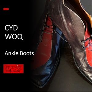 COPY - CYD WOQ Ankle Boots - Black | Red